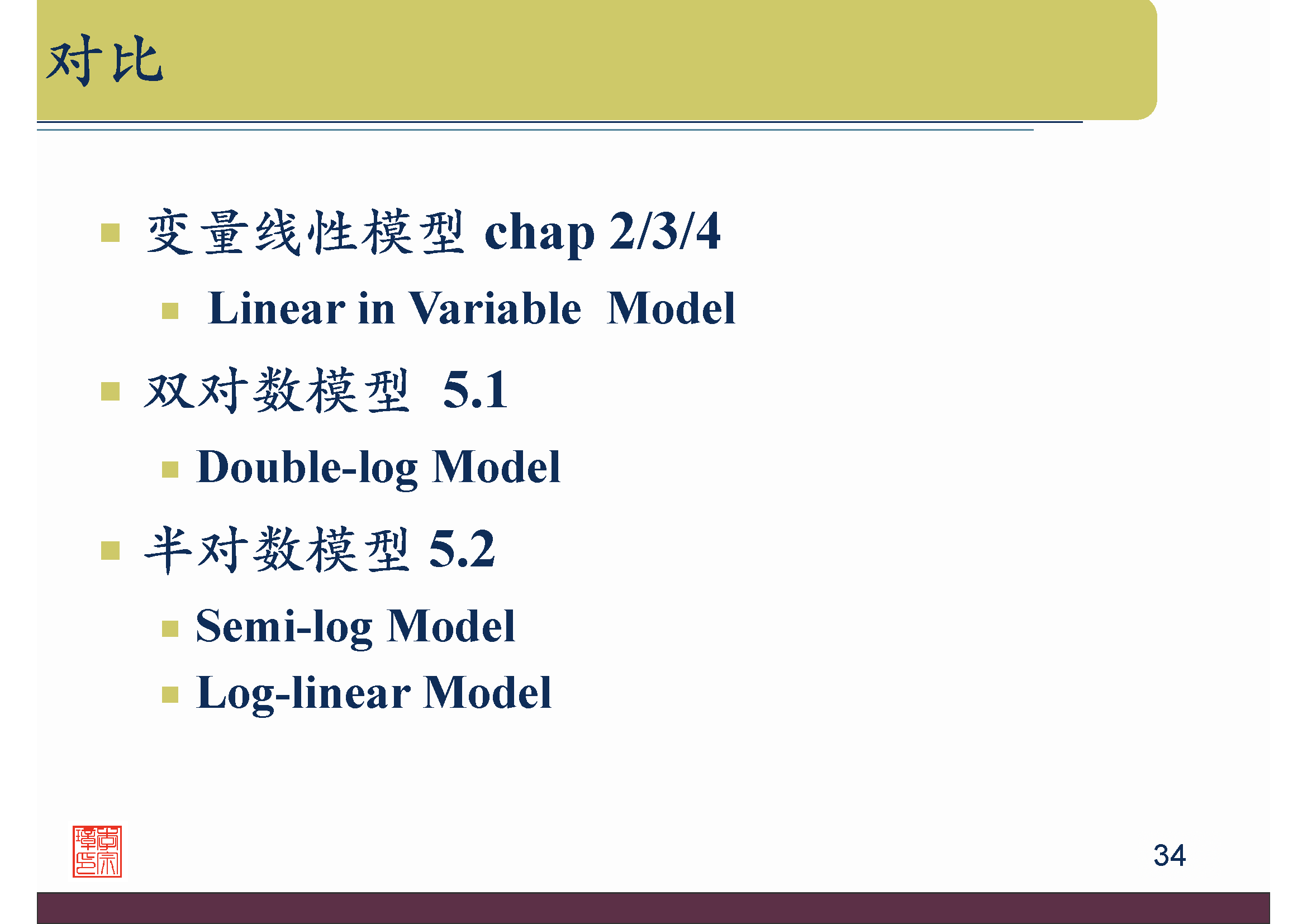 Form R Full Form Model Chapter 5 Functional Forms of Regression Model – Econometrics26